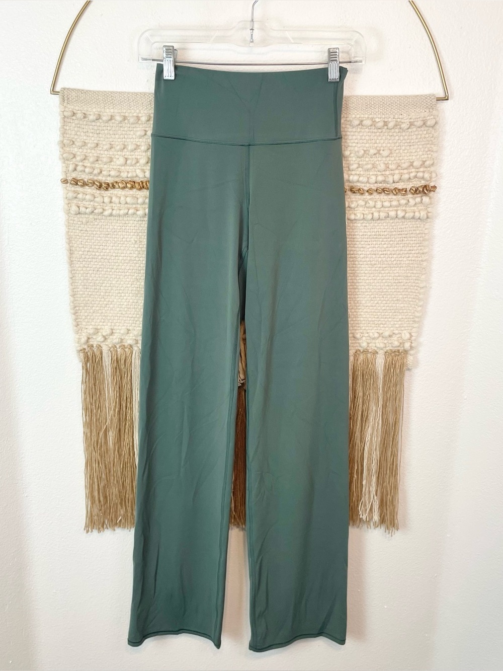 Vuori High-Rise Wide Leg Yoga Pants Eucalyptus Green S